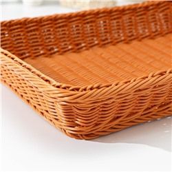 Корзина для продуктов Доляна, 44.5×35×8 см, коричевая