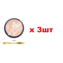 FFleur PP638 пудра компактная Face Base тон 02 10г 3шт