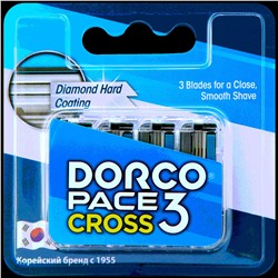 Кассеты для бритвы DORCO PACE-3 CROSS (4 шт.) (аналог BiC-3 Hybrid), TRC1040
