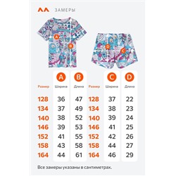 Хлопковая пижама для девочки с шортами Happyfox