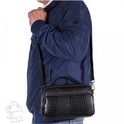 Сумка мужская кожаная 6616-3S black S-Style