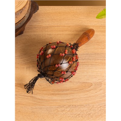 Сувенирный музыкальный инструмент «Маракас», 10×10×23 см, махагон, кокос