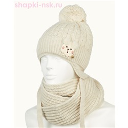 02-70-S Комплект для девочки (шапка+снуд) (52-54)