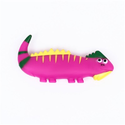 Игрушка для собак «Хамелеон» для собак, 19 см, пищащая, фиолетовая