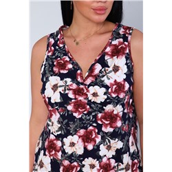 Сарафан на бретелях с цветочным принтом