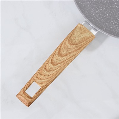 Сковорода Magistro Natural, d=24 см, кованый алюминий, ручка soft-touch, индукция, антипригарное покрытие, серая