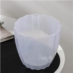 Кашпо для цветов со вставкой «Флюте», 1.9 л, прозрачное