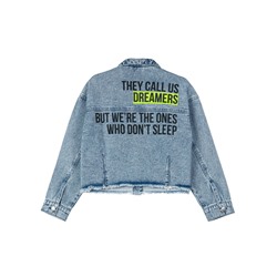 Куртка текстильная джинсовая для девочек