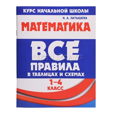 Все правила в таблицах и схемах. Математика 1-4 класс.