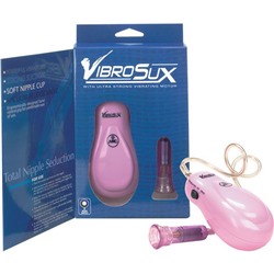 Розовый вибростимулятор для сосков VibroSux