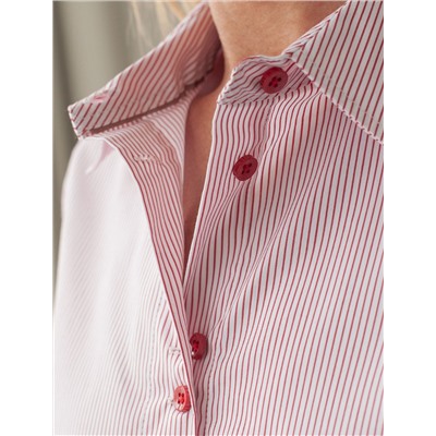 Блузка прилегающего силуэта из хлопка