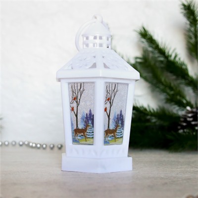 Фонарь светодиодный 14 см / VFR-108-A /уп 12/120/новогодний/белый