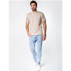 Футболка slim fit  из премиального хлопка с эффектом меланж
