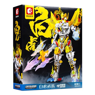 Конструктор "Стальная броня. Белый тигр" (413 дет.) в коробке