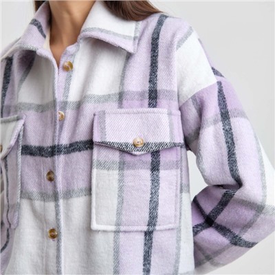 Рубашка женская утепленная MIST, размер 48, лиловая