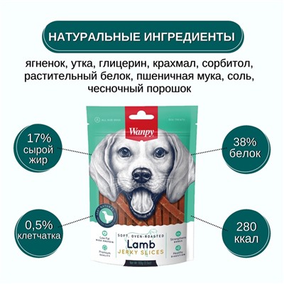 Wanpy Dog Соломка из мяса ягненка 100 г