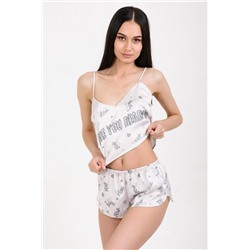 Пижама Hot Story Are you ready (топ _ шорты) (Бежевый)