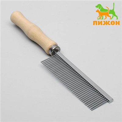 Расчёска Wood с деревянной ручкой, 17.5×3 см