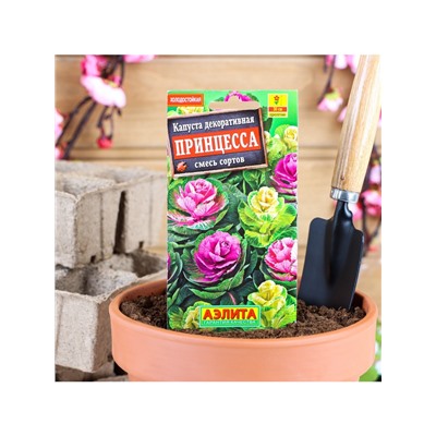 Набор семян Капуста декоративная "Принцесса", смесь окрасок, О, 5 шт.