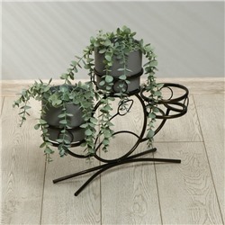 Подставка для цветов, напольная, на 3 горшка, d=14 см, бронзовая, «Камелия»