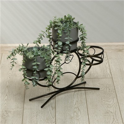 Подставка для цветов, напольная, на 3 горшка, d=14 см, бронзовая, «Камелия»