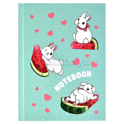 Записная книжка А6, 48 л., "Зайка моя" твёрдый переплёт,117х151 мм.