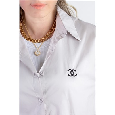 Рубашка оверсайз хлопок y2k НАТАЛИ, 1124644