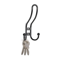 Крючок мебельный ТУНДРА TKT002 LIGHT, трехрожковый, черный