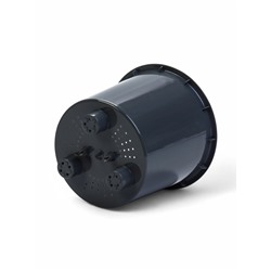 Кашпо для цветов Genius, 2.5 л, d=15.7 см, h=15.6 см, пластиковое, со вставкой, серое