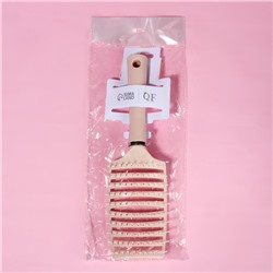 Расчёска массажная, широкая, вентилируемая, 7.3×25.3(±1) см, МИКС