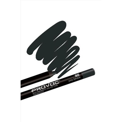 Provoc Гелевый карандаш-подводка для глаз водостойкий / Semi Permanent Gel Eye Liner №90 Limo Service, черный KRISTALLER, 1124434