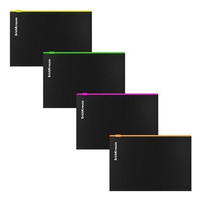 Папка на гибкой молнии C6 ZIP Matt Accent ассорти 54955 ErichKrause