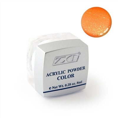 ZO Акриловая пудра для дизайна ногтей PC-18, оранжевый, голография, 8 г 3830