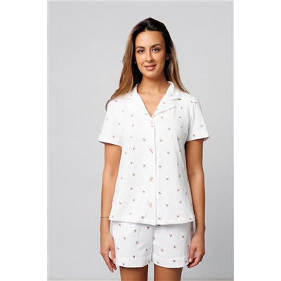 Пижама с шортами с шортами и рубашкой 410WHT НАТАЛИ, 1131172
