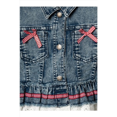 Куртка текстильная джинсовая для девочек PLAYTODAY, 1240248