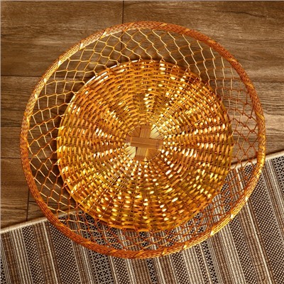 Корзинка для фруктов «Захра», 52×52×9 см, алюминий