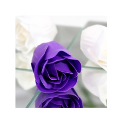 Мыльные розы, фиолетовые и белые, набор 9 шт.