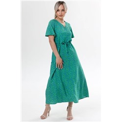Платье штапель  6129/02/Зеленый