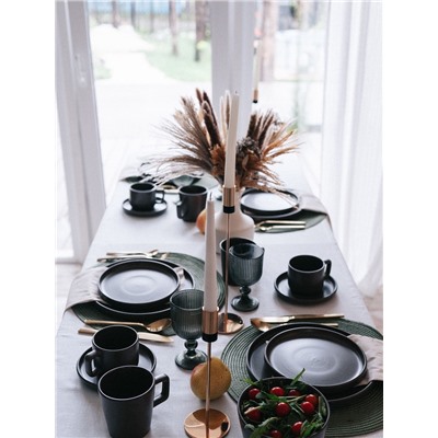 Набор салатников Доляна «Гранит», 4 шт., 800 мл, 14.5×7 см, керамика, коричневый