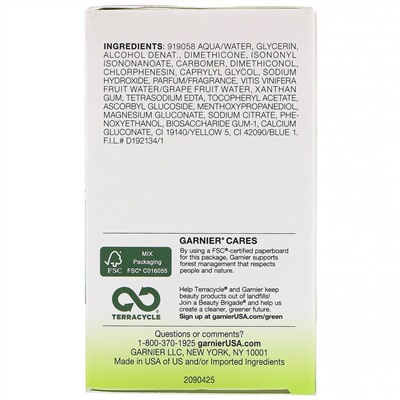 Garnier, SkinActive, Moisture Rescue, освежающий гель-крем, для нормальной и комбинированной кожи, 50 г