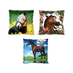 Подушка декорат.Лошади 25*25 А4012