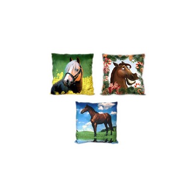 Подушка декорат.Лошади 25*25 А4012