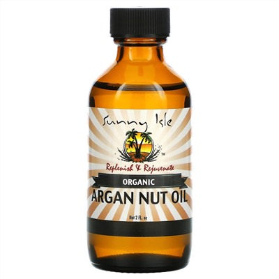 Sunny Isle, Organic Argan Nut Oil, 2 fl oz
