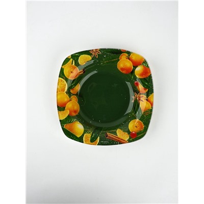 Тарелка суповая новогодняя «Апельсины», 20×20 см
