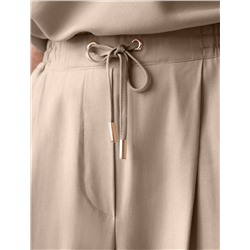 Брюки бананы с поясом на резинке из плотного лиоцелла