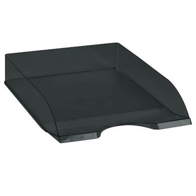 Лоток для бумаг горизонтальный ДЕЛЬТА тонированный черный ЛТГ-30464 Стамм