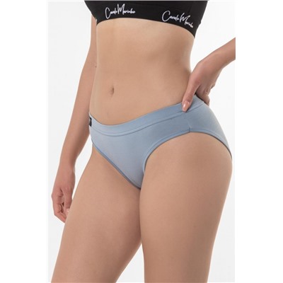 Трусы слипы женские закрытая резинка (Пыльно-голубой)