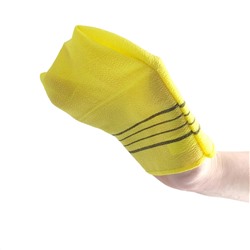 Bath Towel Мочалка-варежка для душа с пилинг-эффектом, однослойная, жёлтый 28194