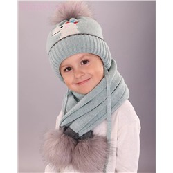 03-59-D Комплект для мальчика (шапка+шарф) (48-50)
