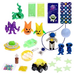 Уценка Адвент - календарь новогодний «Космо лизун», детский, 13 окошек с подарками